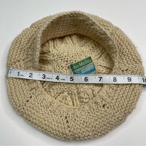 Vintage Beanie Beret Fisherman Knit Hat Chunky Ireland John Molloy Donegal Wool - Picture 10 of 12